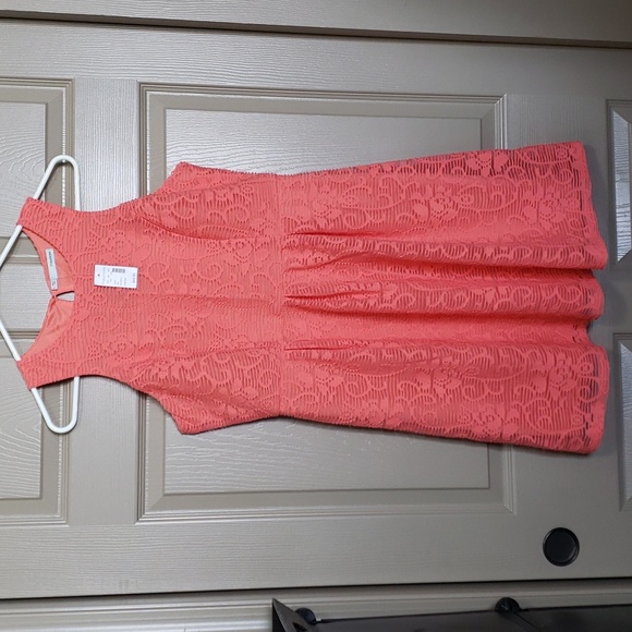 NWT Maurice's peach lace crochet overlay dress size medium - Picture 1 of 6